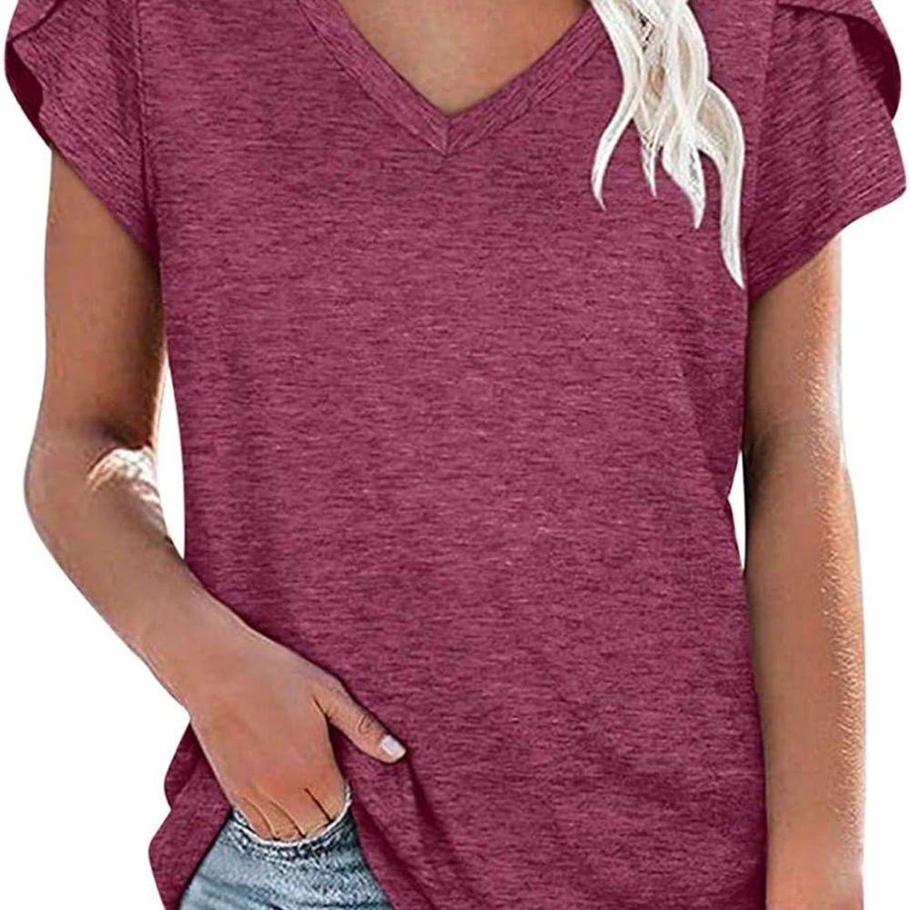 V-Neck Short Sleeve Shirt 028